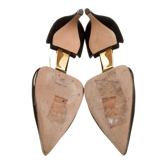 CHRISTIAN DIOR Leather Crystal Embellishments D'Orsay Pumps - Picture 5 of 5